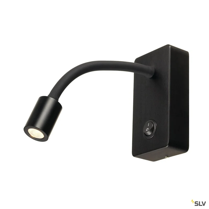 SLV PIPOFLEX Wandleuchte, schwarz, 4W, 3000K