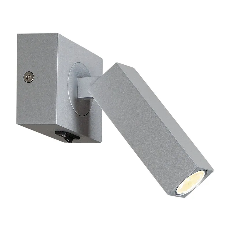 SLV STIX Wandleuchte, silbergrau, 1x3W LED, warmweiss, 3000K, mit Gelenk