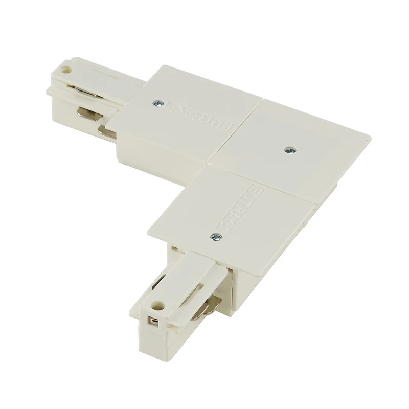 SLV EUTRAC L-Verbinder für 3-Phasen Einbauschiene, weiss, Erde innen