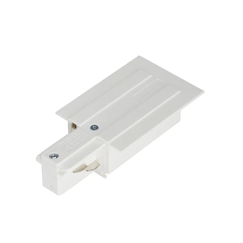 SLV EUTRAC Einspeiser für 3-Phasen Einbauschiene, weiss, Erde links