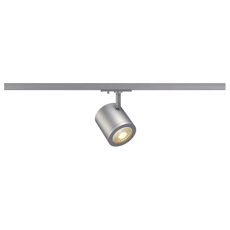 SLV ENOLA_C Spot, rund, silber- grau, 9W LED, 3000K, 38°, inkl. 1P.-Adapter