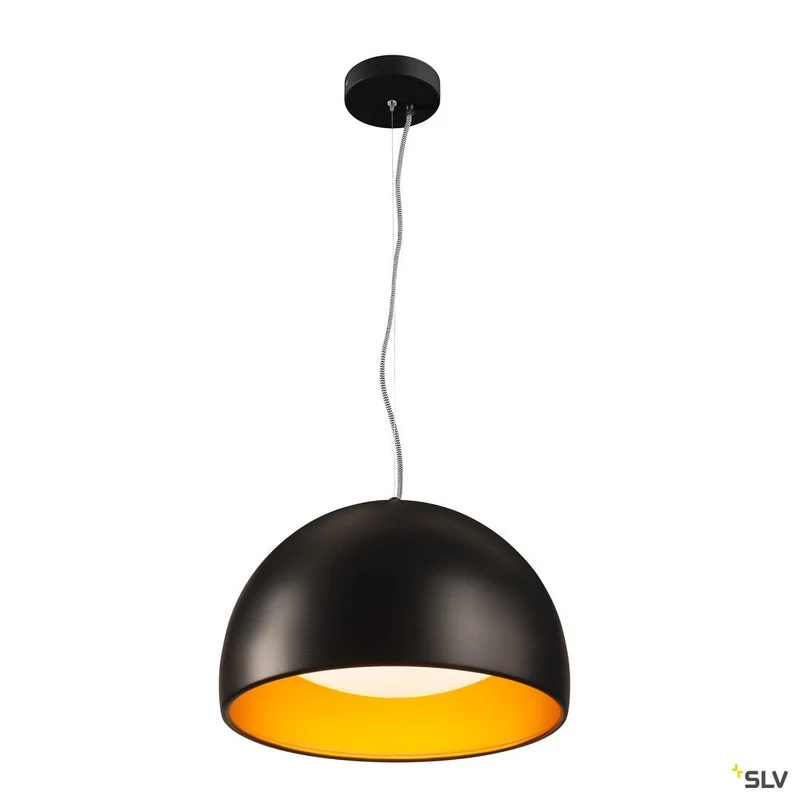 SLV BELA 40 LED Pendelleuchte, schwarz/gold, 3000K, 1350lm