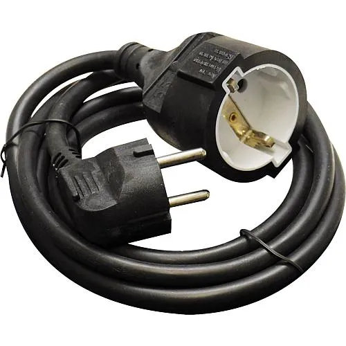 EGB Schutzkontakt-Verläng. H05VV-F 3G1,5mm² 3m schwarz