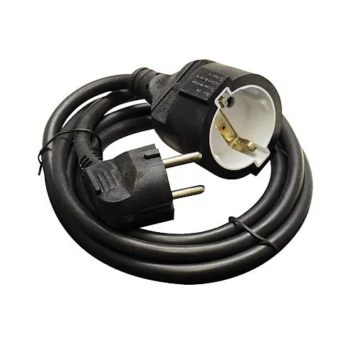 EGB Schutzkontakt-Verläng. H05VV-F 3G1,5mm² 2m schwarz