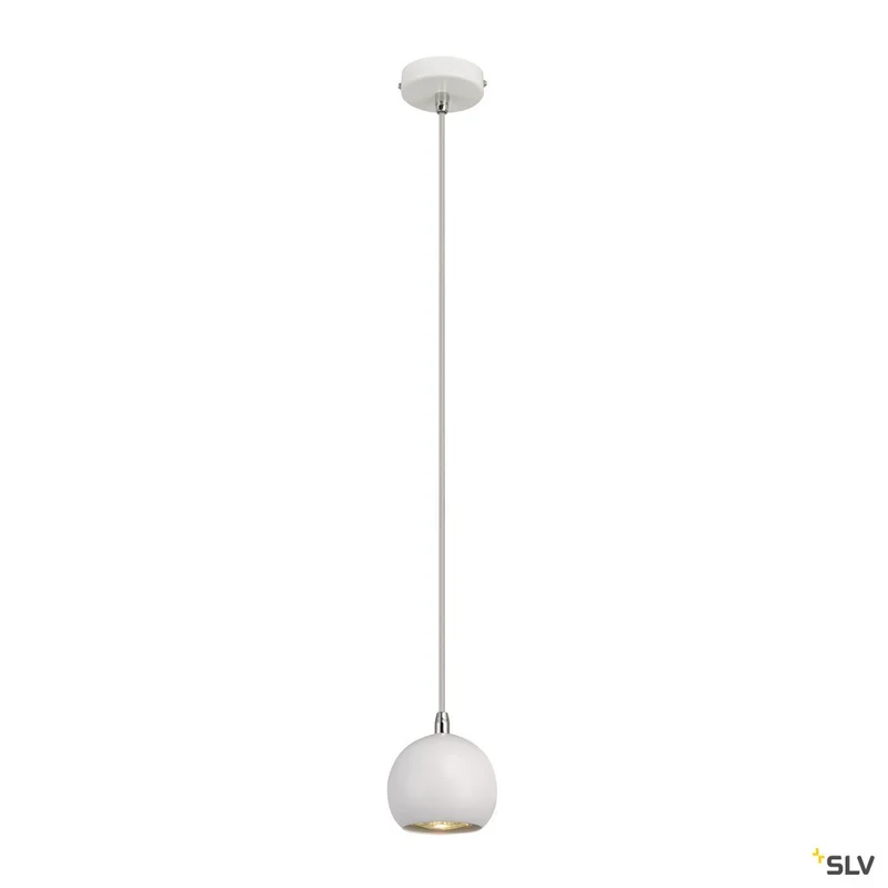 SLV LIGHT EYE BALL GU10 Pendel- leuchte, weiss/chrom, max. 5W