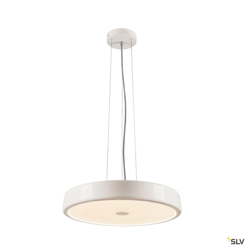 SLV SPEHRA, Pendelleuchte, LED, 2700K, rund, weiß, gefrostetes Acrylglas, Ø 45cm