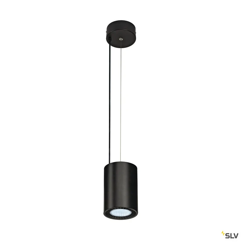 SLV SUPROS PD Pendelleuchte, rund, schwarz, 4000lm 4000K SLM LED, 60° Reflektor