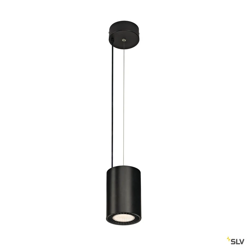 SLV SUPROS PD Pendelleuchte, rund, schwarz, 4000lm 3000K SLM LED, 60° Reflektor