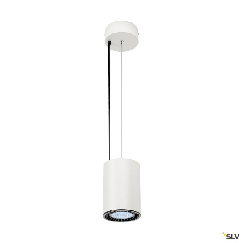 SLV SUPROS PD Pendelleuchte, rund, weiß, 3000lm 4000K SLM LED, 60° Reflektor