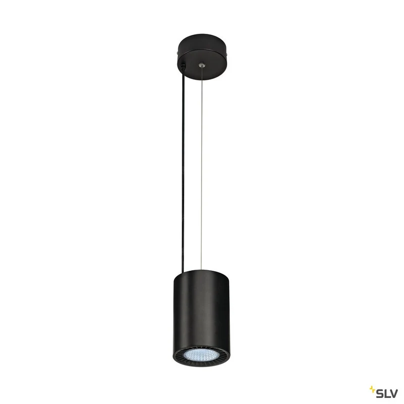 SLV SUPROS PD Pendelleuchte, rund, schwarz, 3000lm 4000K SLM LED, 60° Reflektor
