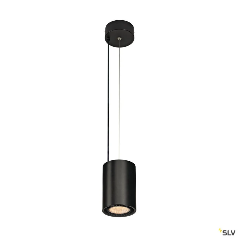 SLV SUPROS PD Pendelleuchte, rund, schwarz, 3000lm 3000K SLM LED, 60° Reflektor