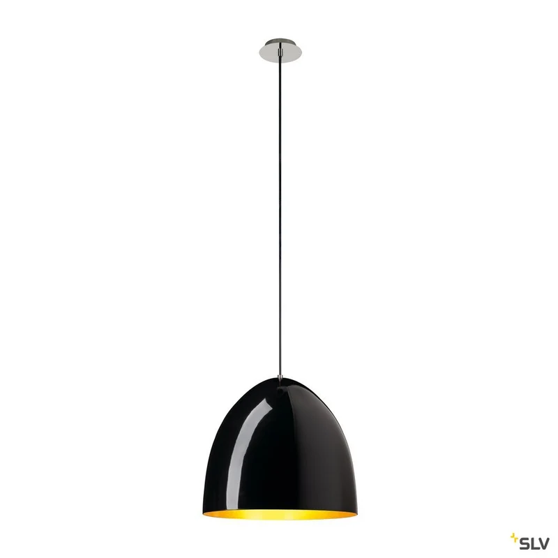 SLV PARA CONE 40 Pendelleuchte, rund, schwarz/gold, E27 max. 60W