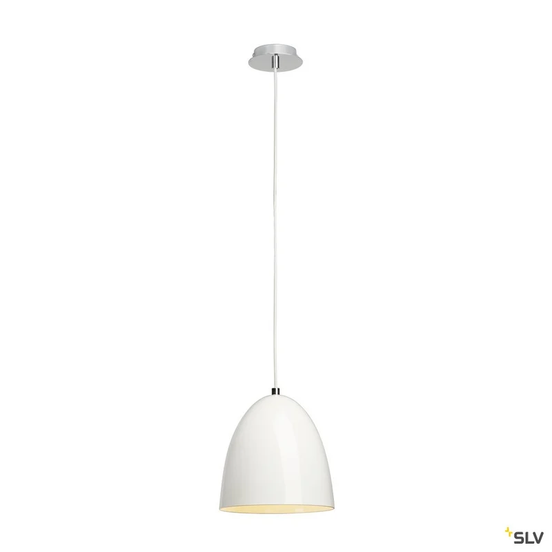 SLV PARA CONE 20 Pendelleuchte, rund, weiss, E27, max. 60W