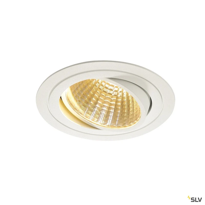 SLV NEW TRIA LED DL ROUND Set, mattweiss, 25W, 30°, 2700K, inkl. Treiber, Clipfed.