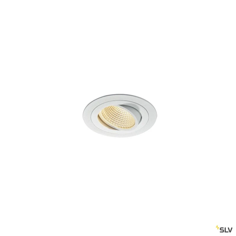 SLV NEW TRIA LED DL ROUND Set, mattweiss, 12W, 38°, 3000K, inkl. Treiber, Clipfed.