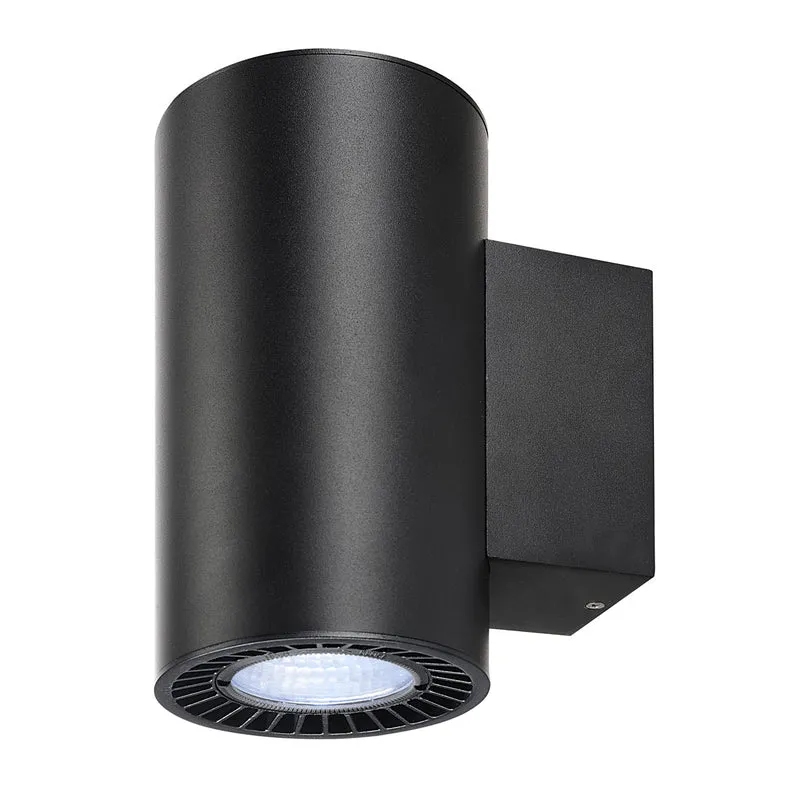 SLV SUPROS WALL Up/Down, rund, schwarz, 4000K, SLM LED, 60° Reflektor