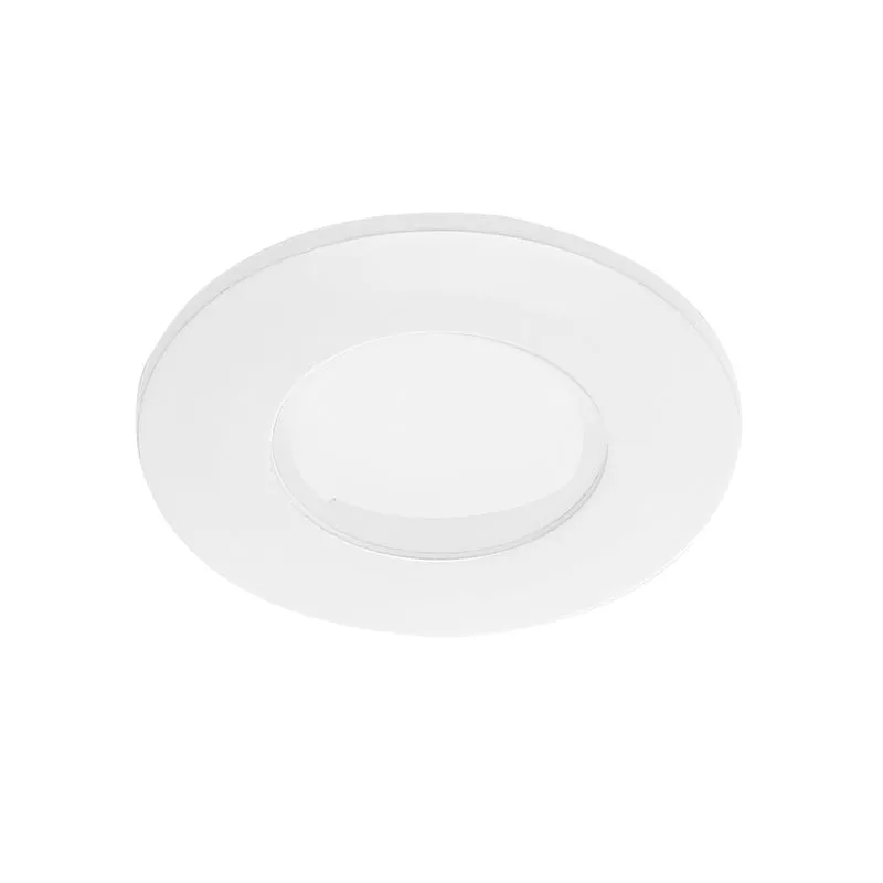 SLV Zierrahmen für FIRE RATED DOWNLIGHT, flach, rund, weiss, mit klarem Glas