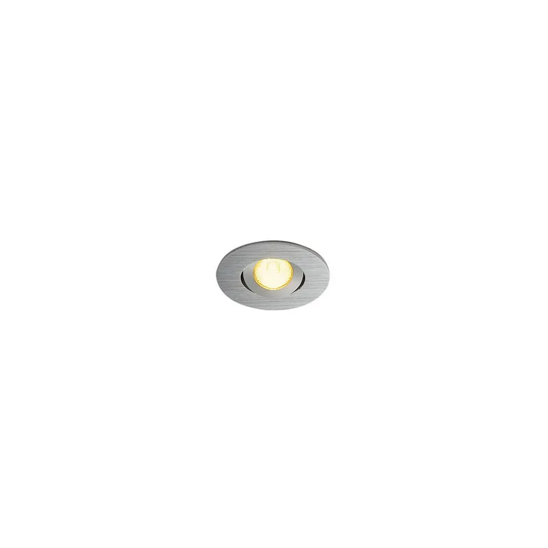 SLV NEW TRIA MINI DL ROUND Downlight, alu-brushed, 30°, 3000K, inkl. MI-Stecker,Clipf.