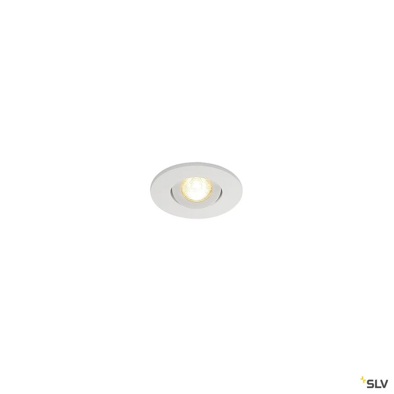 SLV NEW TRIA MINI DL ROUND Set Downlight, mattweiss, 30°, 3000K, inkl. Treiber, Clipfed.