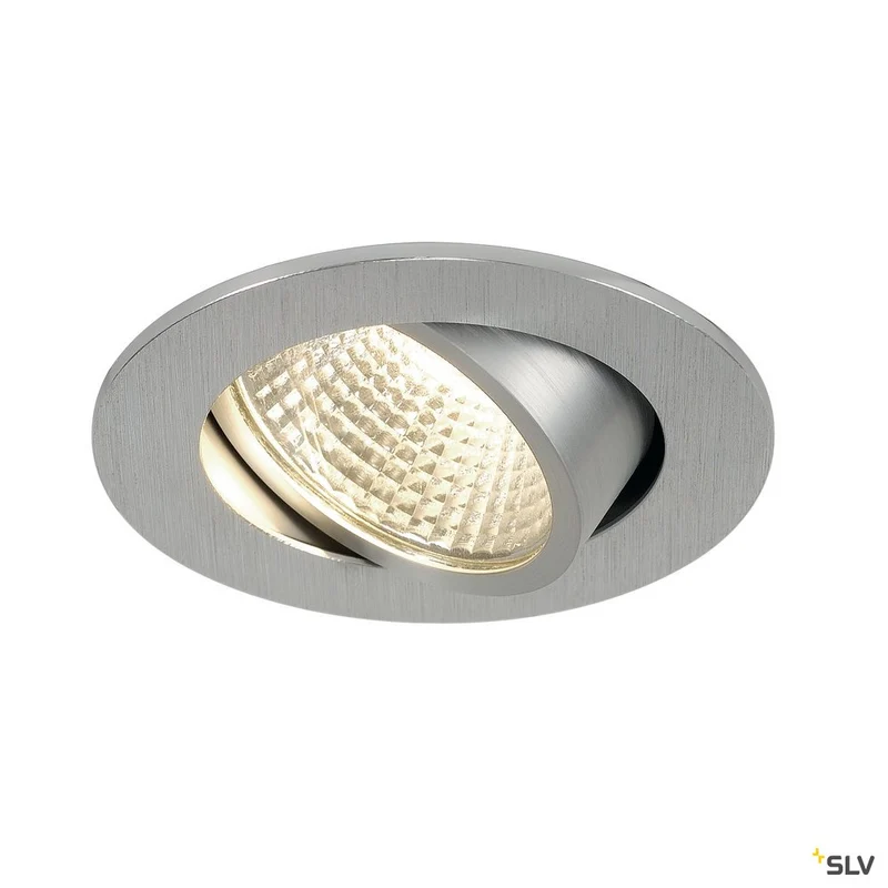SLV NEW TRIA LED 3W DL ROUND Set, Downlight, alu-brushed, 38°, 3000K, inkl. Treiber, Clipfed.