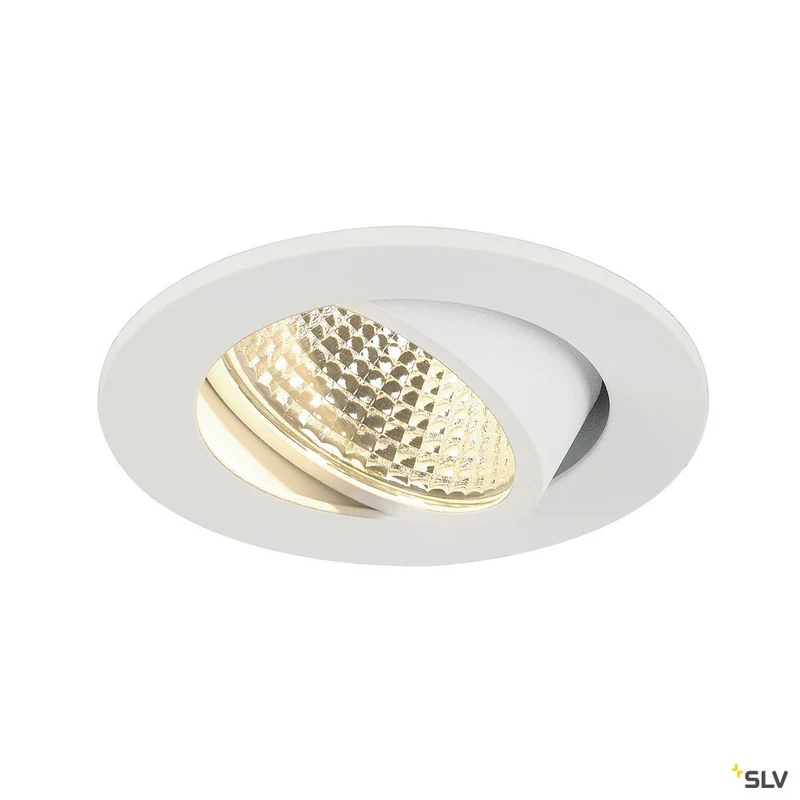 SLV NEW TRIA LED 3W DL ROUND Set, Downlight, mattweiss, 38°, 3000K, inkl. Treiber, Clipfed.
