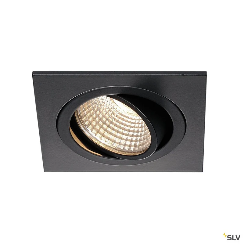 SLV NEW TRIA DL SQUARE Set Downlight, mattschwarz, 6W, 38°,3000K,inkl. Treiber,Clipf.