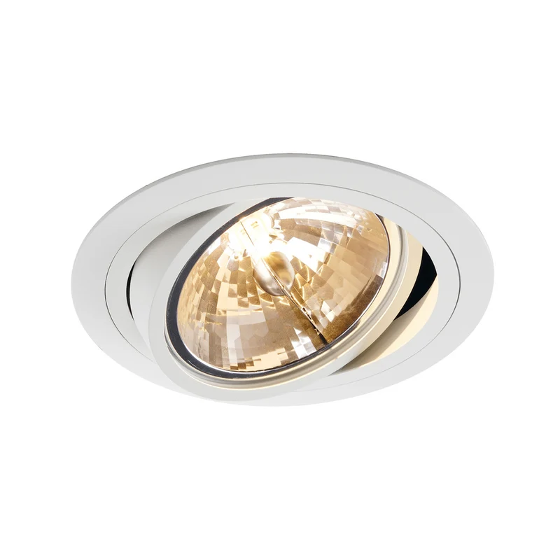 SLV NEW TRIA QRB 111 Downlight, rund, mattweiss, max. 75W, inkl. Blattfedern