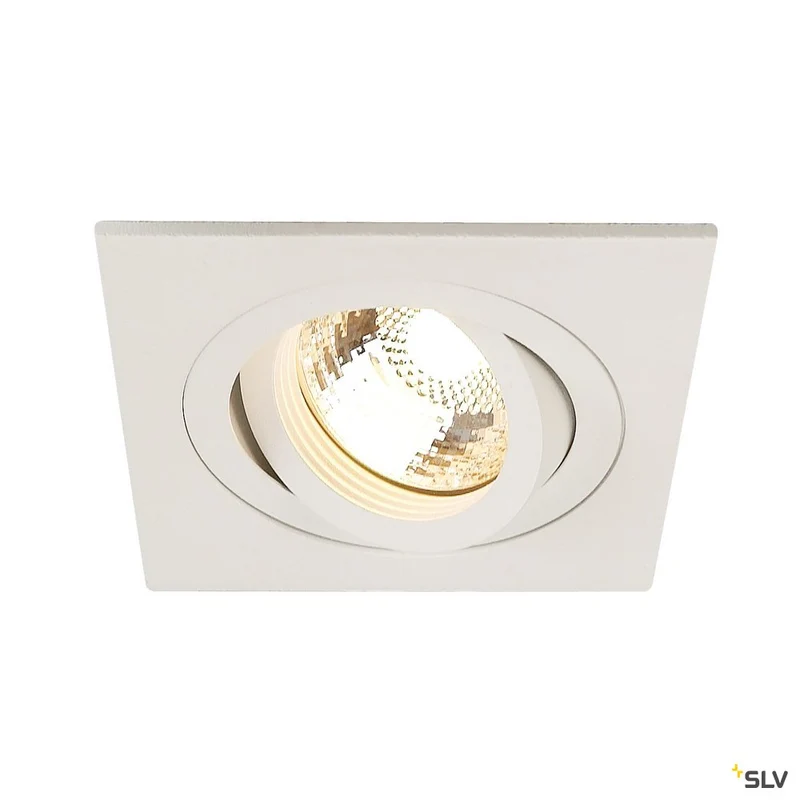 SLV NEW TRIA I GU10 Downlight, eckig, mattweiss, max. 50W, inkl. Clipfedern