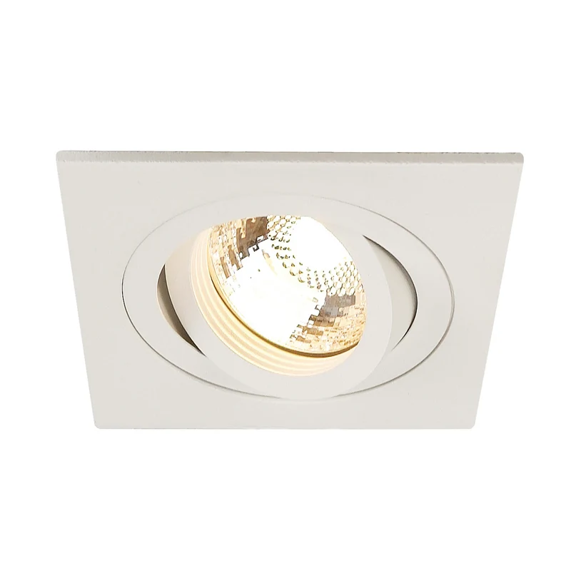 SLV NEW TRIA I MR16 Downlight, eckig, mattweiss, max. 50W, inkl. Clipfedern