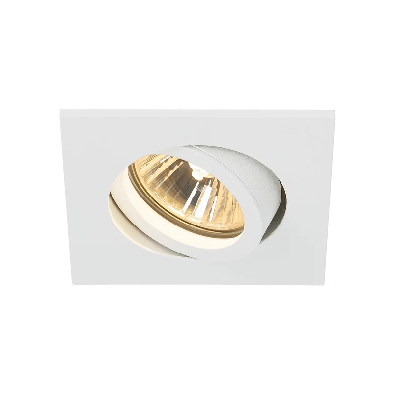 SLV NEW TRIA 68 GU10 SQUARE Downlight, mattweiss, max. 50W, inkl. Clipfedern