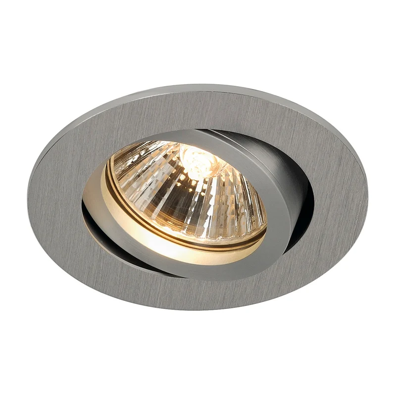 SLV NEW TRIA 68 GU10 ROUND Downlight, alu gebürstet, max. 50W, inkl. Clipfedern