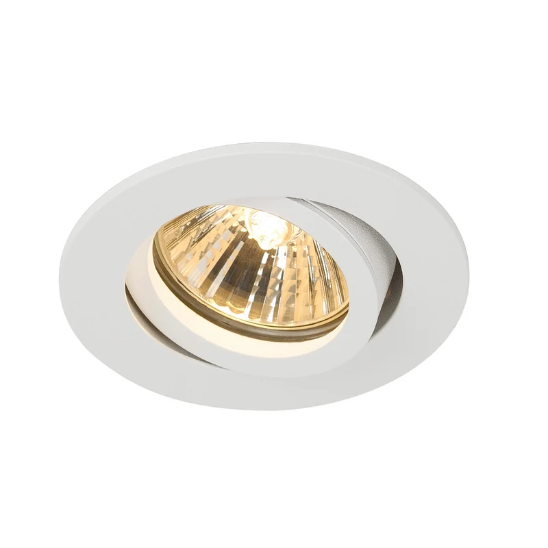 SLV NEW TRIA 68 GU10 ROUND, Downlight, mattweiss, max. 50W, inkl. Clipfedern