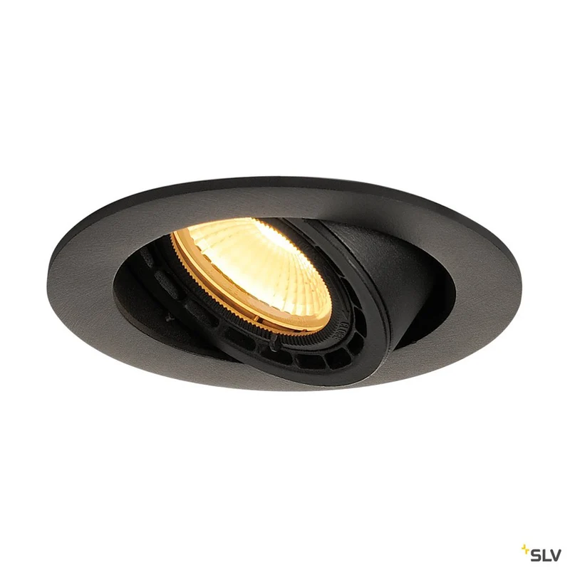 SLV SUPROS 78 DL Deckeneinbau- leuchte rund, schwarz, 3000K, 60° Linse