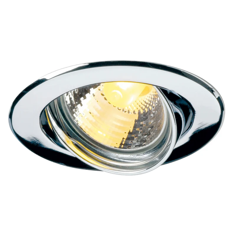 SLV GU10 SP Downlight, rund, chrom, max. 50W