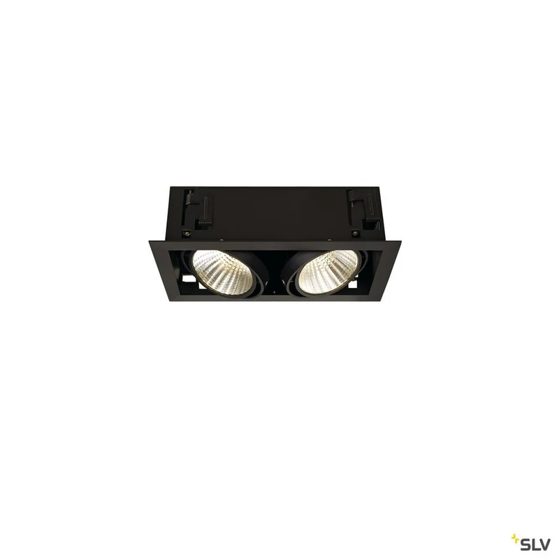 SLV KADUX LED DL Set, mattschwarz, 2x24W, 30°, 3000K, inkl. Treiber