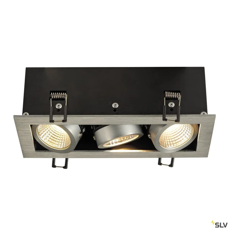SLV KADUX LED DL Set, alu-brushed, 3x9W, 38°, 3000K, inkl. Treiber