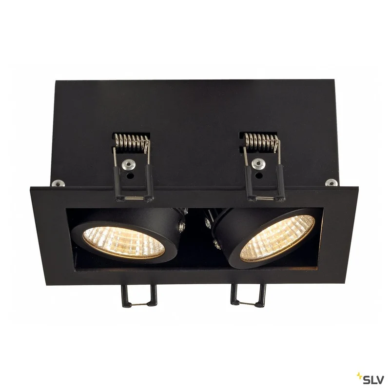 SLV KADUX LED DL Set, mattschwarz, 2x9W, 38°, 3000K, inkl. Treiber