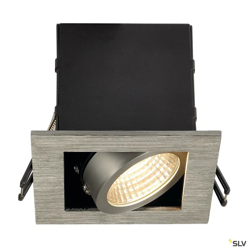SLV KADUX LED DL Set, alu-brushed, 9W, 38°, 3000K, inkl. Treiber