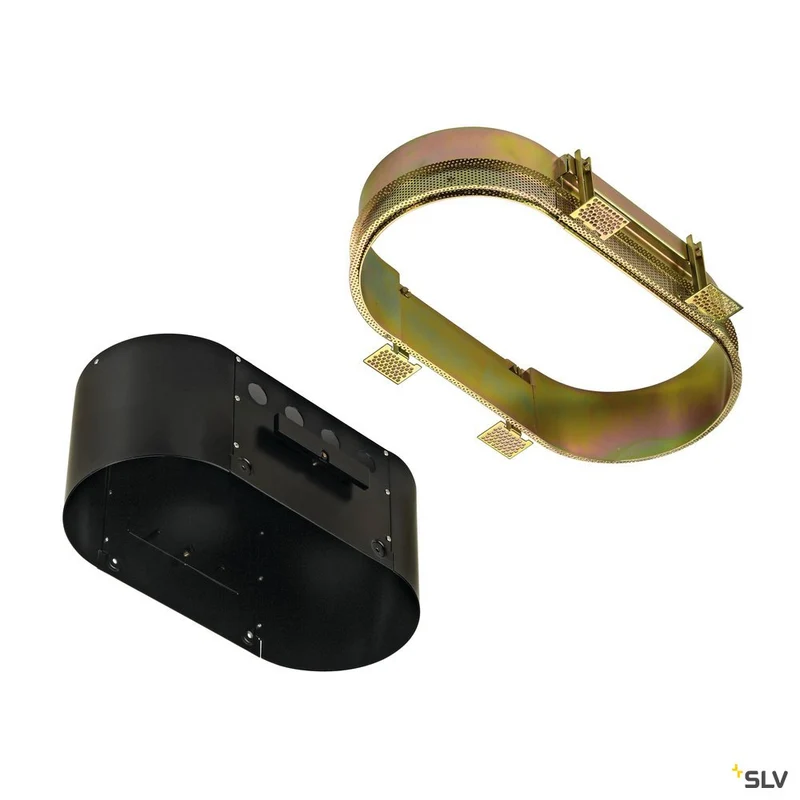 SLV AIXLIGHT PRO FLAT FRAMELESS 2 ROUND Einbaurahmen, inkl. Einbau-Kit, schwarz