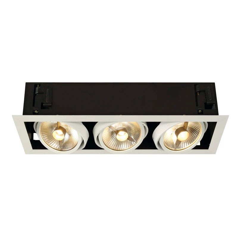 SLV KADUX 3 ES111 Downlight, eckig, mattweiss, max. 3x75W