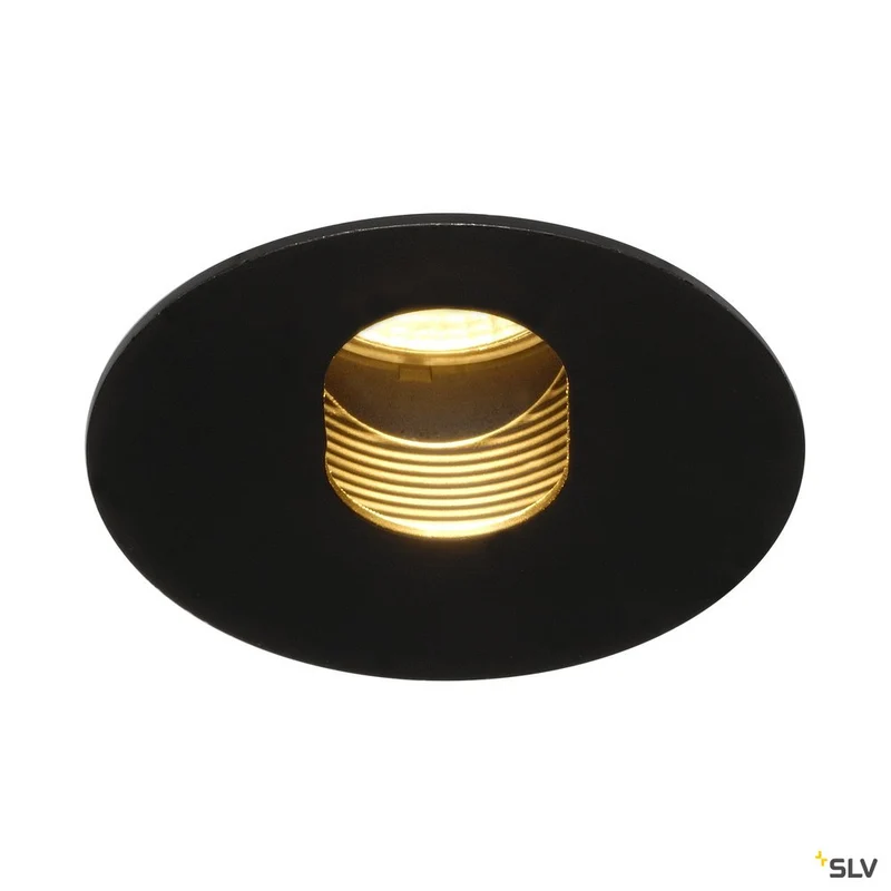 SLV H-LIGHT OVAL HOLE, mattschwarz, 12W, 20°, 2700K, inkl. Treiber, Clipfeder