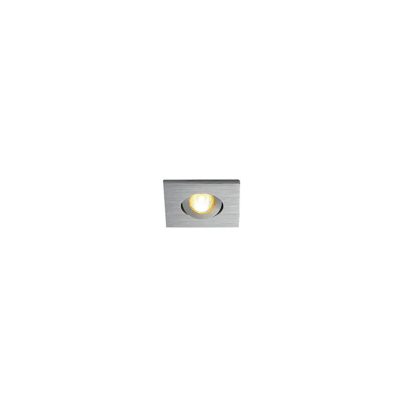 SLV NEW TRIA MINI DL SQUARE Set, alu-brushed, 30°, 3000K, inkl. MI-Stecker, Clipfedern