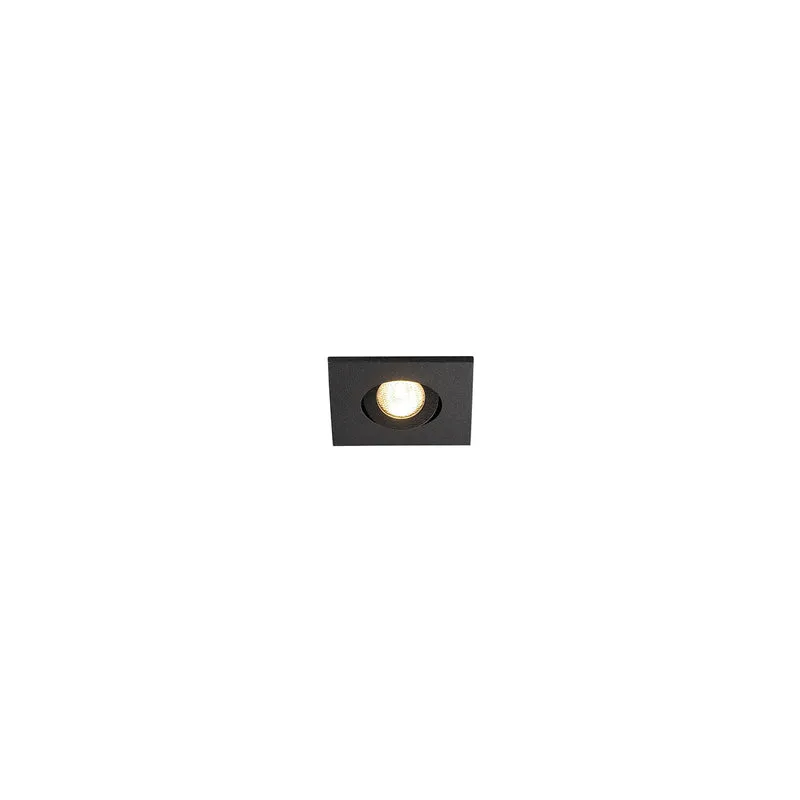 SLV NEW TRIA MINI DL SQUARE, mattschwarz, 30°, 3000K, inkl. MI-Stecker, Clipfedern