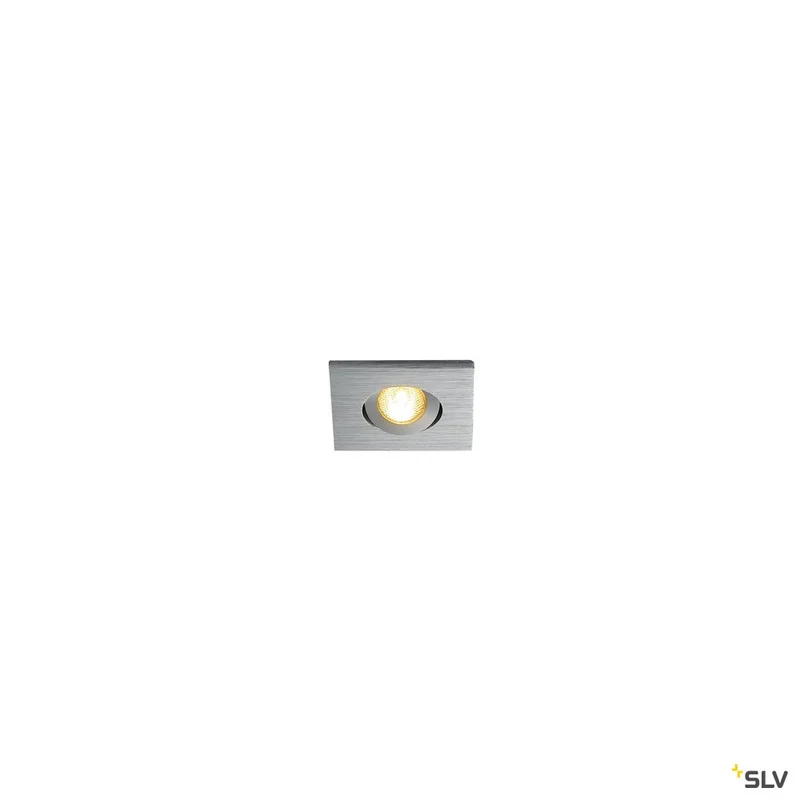 SLV NEW TRIA MINI DL SQUARE, alu-brushed, 30°, 3000K, inkl. Treiber, Clipfed.