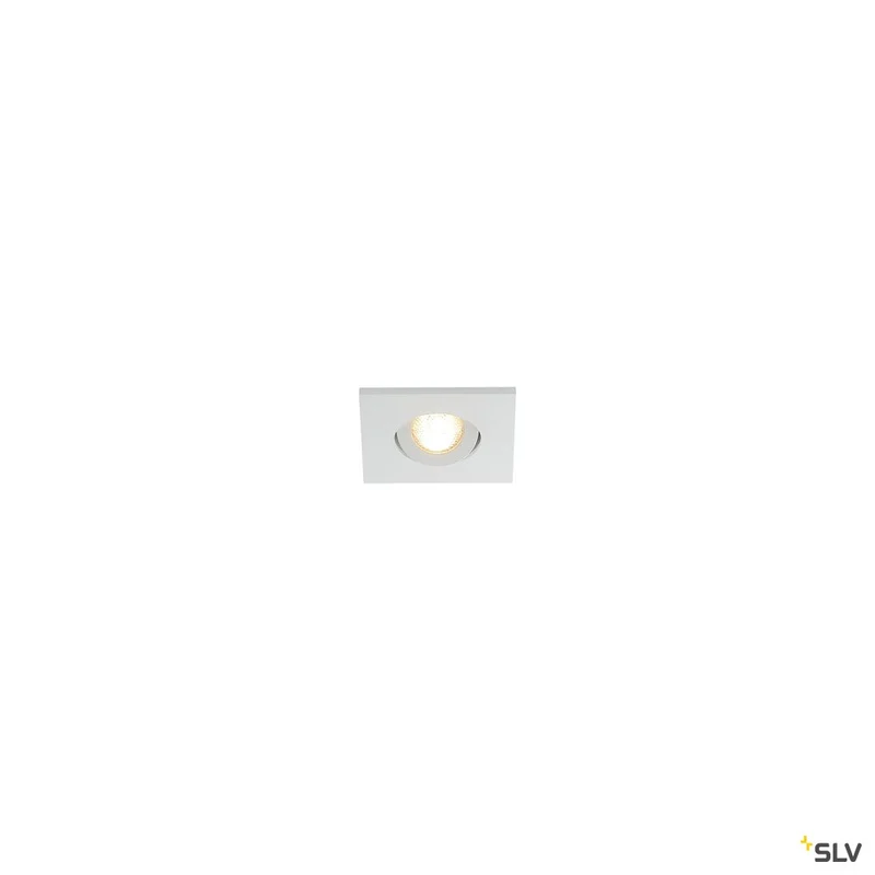 SLV NEW TRIA MINI DL SQUARE, mattweiss, 30°, 3000K, inkl. Treiber, Clipfed.