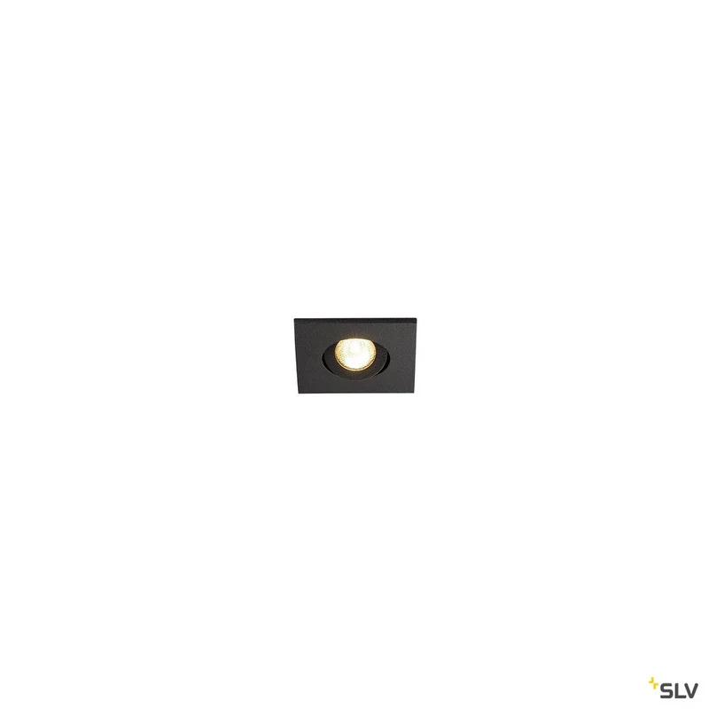 SLV NEW TRIA MINI DL SQUARE Set, mattschwarz, 30°, 3000K, inkl. Treiber, Clipfed.