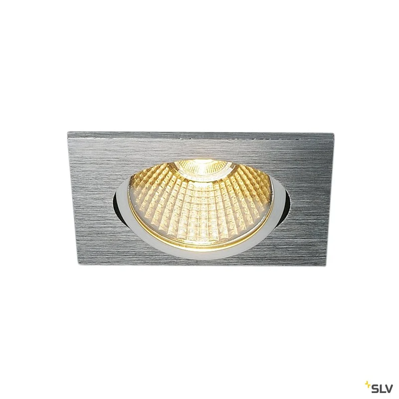 SLV NEW TRIA 68 LED DL SQUARE Set, alu-brushed, 9W, 38°, 3000K, inkl. Treiber