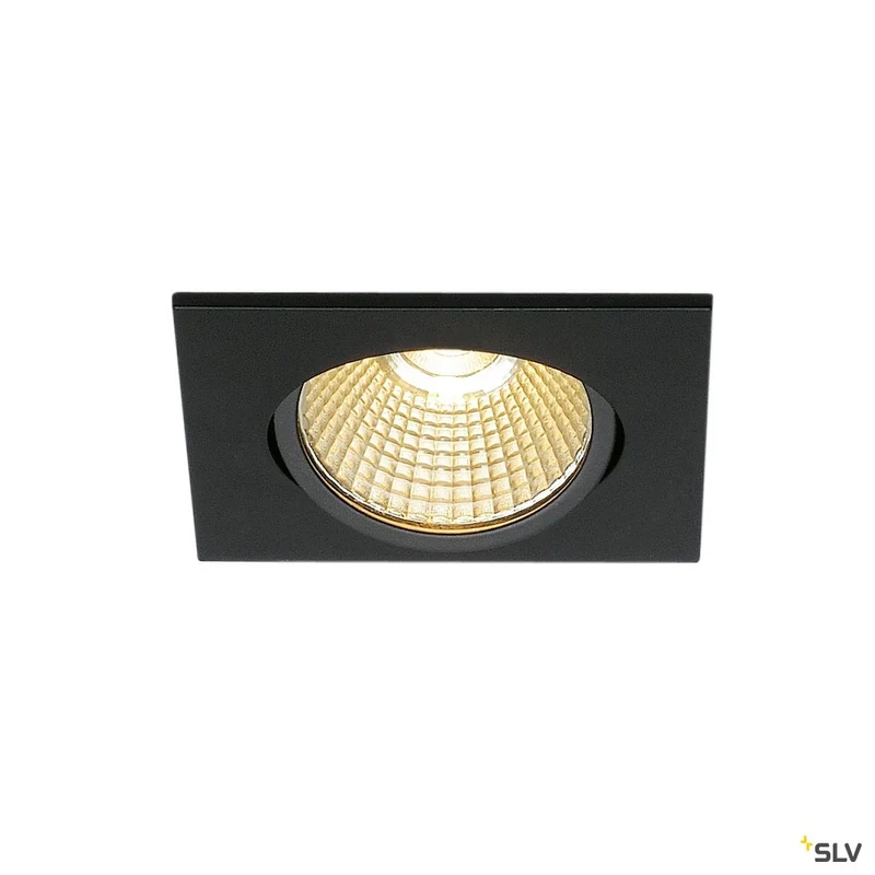 SLV NEW TRIA 68 LED DL SQUARE Set, mattschwarz, 9W, 38°, 3000K, inkl. Treiber