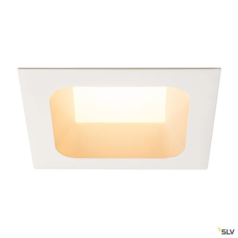 SLV VERLUX, Einbauleuchte, LED, 3000K, mattweiß, L/B/T 19/19/10 cm, 28W