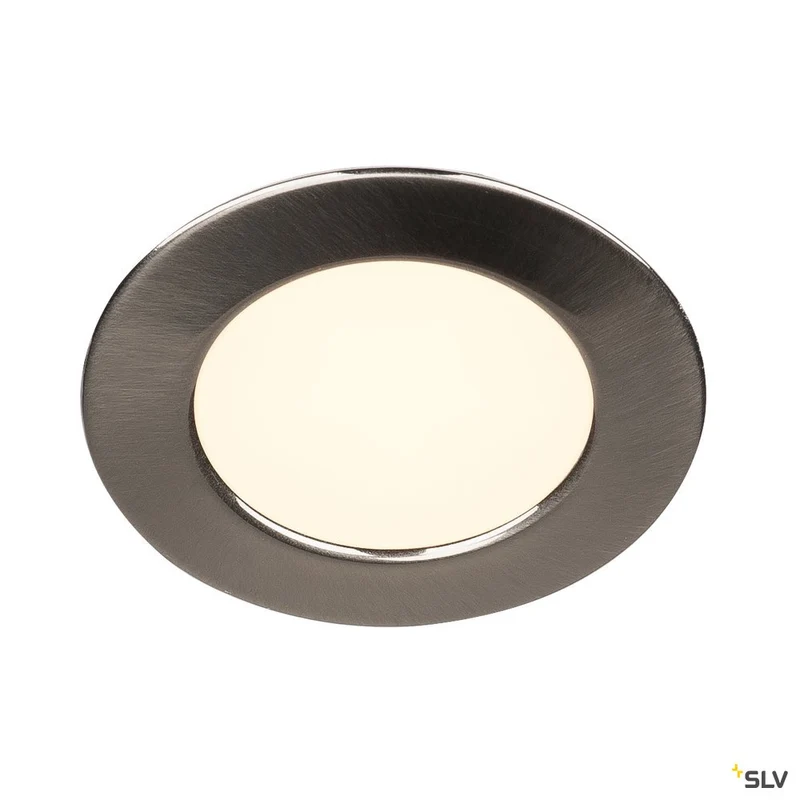 SLV Downlight DL 126 LED, rund, metall gebürstet, 3W LED, 2700K